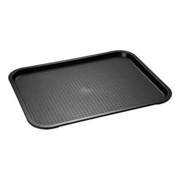 APS gyorséttermi tálca 350 x 270 mm, magasság 20 mm, polipropilén, fekete (531)