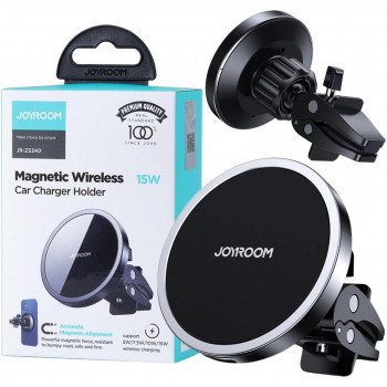 Joyroom JR-ZS240 mágneses autótartó 15W Qi vezeték nélküli töltővel, MagSafe