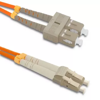 Qoltec optikai patch kábel SC/UPC – LC/UPC, multimódusú 50/125 OM2, duplex, 3 m