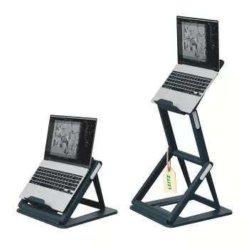 Leitz Ergo 2-in-1 ülő-álló laptopállvány, fekete (65890089)