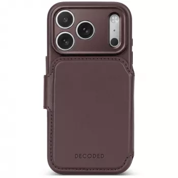 Decoded Leather levehető pénztárca – bőrtok iPhone 18 Pro / 17 Pro-hoz, MagSafe-kompatibilis (chocolat brown)