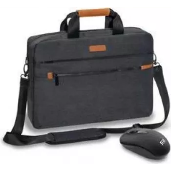 PEDEA Elegance Pro 15,6 inch-os laptoptáska egérrel, szürke (SET010-66066435)