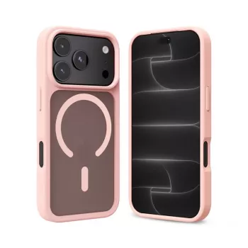 Crong Matte Magnetic MagSafe tok iPhone 18 Pro Max / 17 Pro Max-hez, rózsaszín