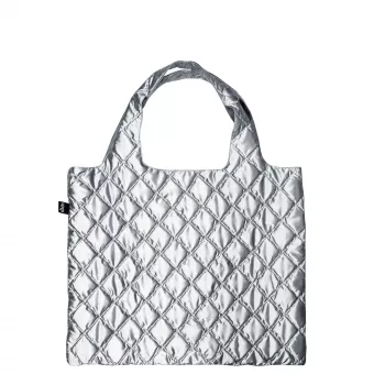 LOQI Metallic táska – ezüst Puffy