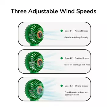 Quiet electric fan mideer – green