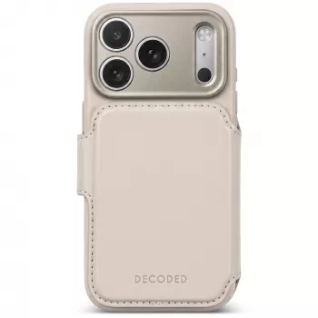 Decoded Leather Detachable Wallet bőrtok iPhone 18 Pro / 17 Pro készülékhez, MagSafe, Taupe