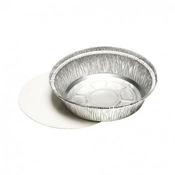 Starpak Aluminium Trays with Lid, 23 cm, 1000 ml, Silver