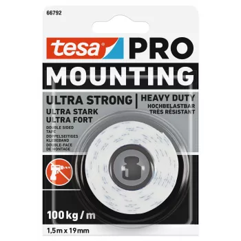 tesa Mounting PRO Ultra Strong 66792-00000-00 rögzítőszalag fehér (H x Sz) 1,5 m x 19 mm