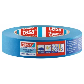 tesa Precision Crepe 4440 Outdoor UV PLUS maszkolószalag, sima, kék, 50 m x 25 mm