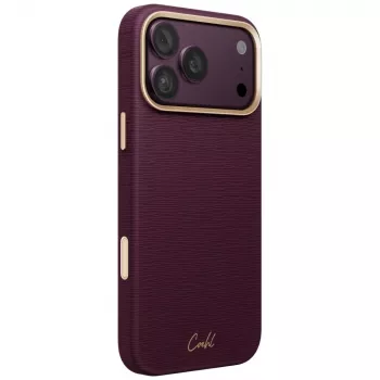 UNIQ Coehl Mirelle tok iPhone 18 Pro Max / 17 Pro Max készülékhez, mágneses töltés, bordó