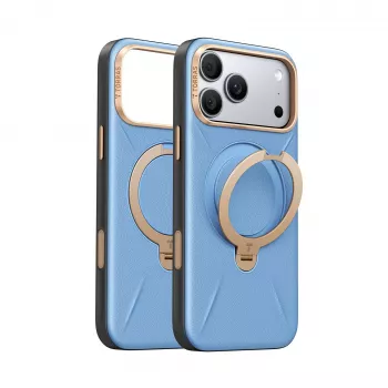 TORRAS Ostand Q3 VegSkin tok iPhone 18 Pro Max / 17 Pro Max készülékhez, MagSafe-kompatibilis, kék