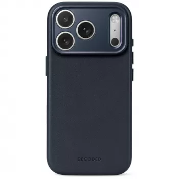 Decoded Leather Backcover – bőrtok iPhone 18 Pro / 17 Pro készülékhez, MagSafe-kompatibilis (éjfekete)