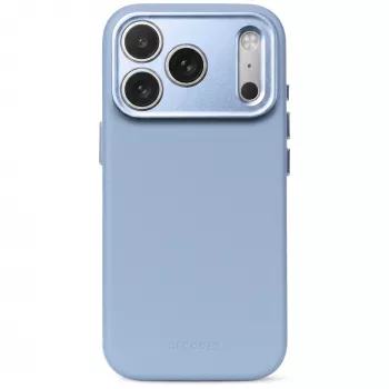 Decoded Leather Backcover – bőrtok iPhone 18 Pro / 17 Pro készülékhez, MagSafe-kompatibilis (Sky Blue)