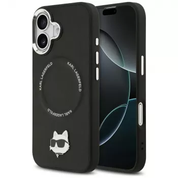 Karl Lagerfeld Choupette Pin MagSafe tok iPhone 17 készülékhez, fekete