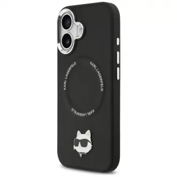 Karl Lagerfeld Choupette Pin MagSafe tok iPhone 17 készülékhez, fekete