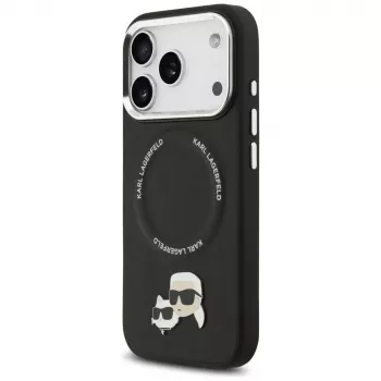 Karl Lagerfeld Karl & Choupette Pins MagSafe tok iPhone 17 Pro Max készülékhez, fekete