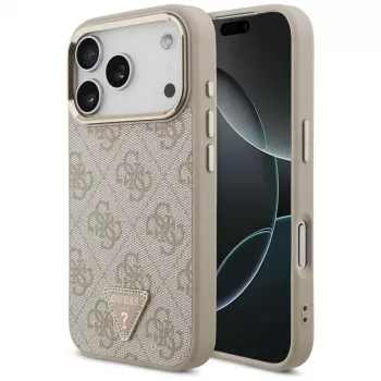 Guess 4G Triangle Logo MagSafe tok iPhone 18 Pro / 17 Pro készülékhez, rózsearany
