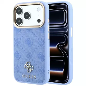 Guess Peony 4G Small Logo MagSafe tok iPhone 18 Pro Max / 17 Pro Max készülékhez, világoskék