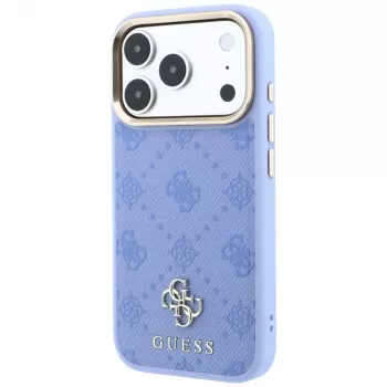 Guess Peony 4G Small Logo MagSafe tok iPhone 18 Pro Max / 17 Pro Max készülékhez, világoskék