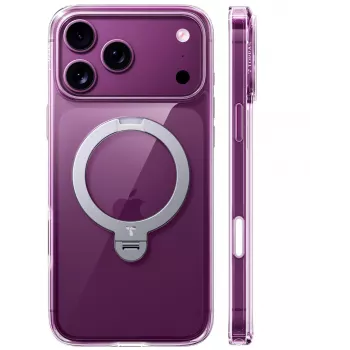 TORRAS Ostand Q3 Spin – tok iPhone 18 Pro / 17 Pro-hoz, MagSafe-kompatibilis (átlátszó)