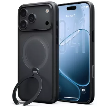 TORRAS Ostand Q3 Spin – tok iPhone 18 Pro Max / 17 Pro Max készülékhez, MagSafe-kompatibilis (fekete)