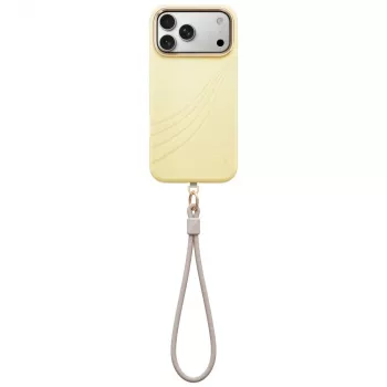 UNIQ Coehl Serina tok iPhone 18 Pro Max / 17 Pro Max készülékhez, mágneses töltés, sárga