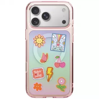 UNIQ Coehl Estelle tok iPhone 18 Pro / 17 Pro készülékhez, mágneses töltés, rózsaszín