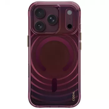 UNIQ Coehl Vela tok iPhone 18 Pro / 17 Pro készülékhez, mágneses töltés, bordó