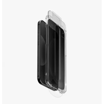 UNIQ Optix SwiftFit Privacy DX2 edzett üveg iPhone 18 Pro készülékhez, felhelyezővel