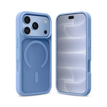 Crong Matte Magnetic MagSafe tok iPhone 18 Pro / 17 Pro készülékhez, kék