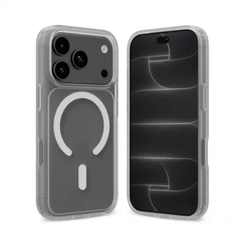 Crong Matte Magnetic MagSafe tok iPhone 18 Pro / 17 Pro készülékhez, fehér