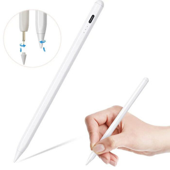 WoW Universal Touch Stylus Pen for Capacitive Tablets and Smartphones with USB Charging, White