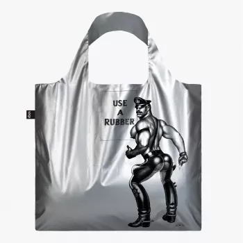 LOQI Tom of Finland – Use a Rubber – ezüst táska