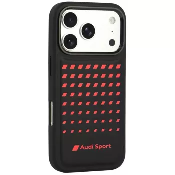Audi Sport műbőr MagSafe tok iPhone 18 Pro / 17 Pro készülékhez, fekete