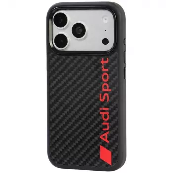 Audi R8 Carbon Fiber MagSafe tok iPhone 18 Pro / 17 Pro készülékhez, fekete