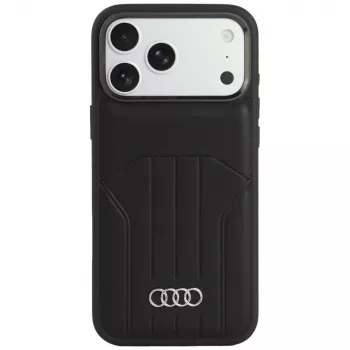 Audi műbőr MagSafe tok iPhone 18 Pro Max / 17 Pro Max készülékhez, fekete