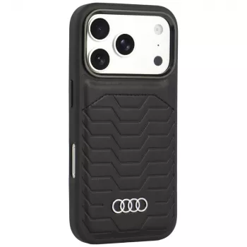 Audi GT műbőr MagSafe tok iPhone 18 Pro / 17 Pro készülékhez, fekete