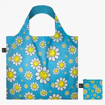 LOQI Smiley táska – Flowers Blue