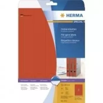 HERMA Special állandóan tapadó iratcímkék, matt átlátszatlan papír, piros, 38 x 297 mm, 100 db (20 lap x 5)