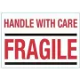 rillprint jelzőcímkék HANDLE WITH CARE / FRAGILE, tartósan tapadó, fehér/piros