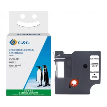G&G Ninestar selyem szalag kompatibilis Dymo D1 / 46012-vel