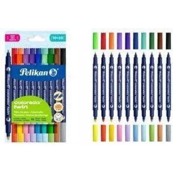 Pelikan Colorella Twin filctoll színes, 10 db