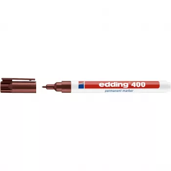 edding 400 állandó marker, 1 mm kerek hegy, utántölthető, barna