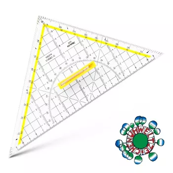 ARISTO geometriai háromszög fogóval, 25,0 cm