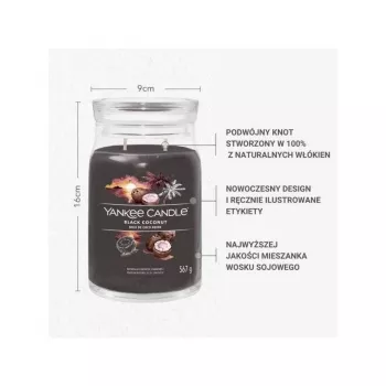 Yankee Candle Black Coconut gyertya, nagy