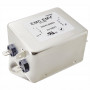 Akyga EN2090-20-F egyfázisú EMC-hálózati szűrő 20 A, 120–250 V AC, 50/60 Hz, 6,3 mm-es csatlakozók
