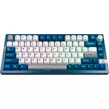 Montech MK PRO 75 billentyűzet, DE kiosztás, Gateron G Pro 3.0 Yellow, kék/fehér