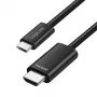 LogiLink UA0470 USB 3.2 Gen1 Type-C–HDMI kábel, 4K/30 Hz, fonott, fekete, 2 m