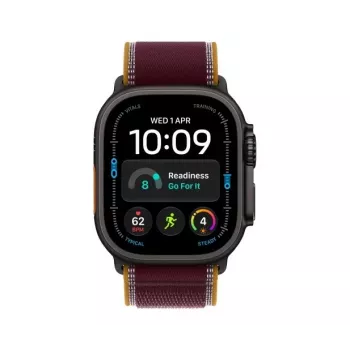 Apple Watch Ultra 4 okosóra, GPS + Cellular, 49 mm, fekete, Trail Loop bordó, M/L