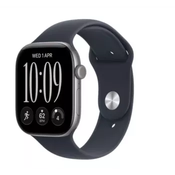 Apple Watch Series 12 GPS okosóra, 46 mm, Space Gray alumíniumház, tengerészkék sportkarszalag M/L